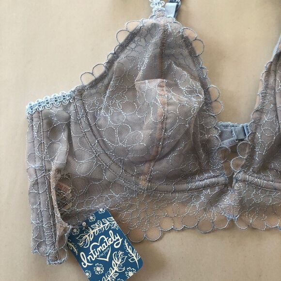 Free People Intimately Lucia Underwire Bra Blue Hydrandea 34A New - Picture 2 of 6